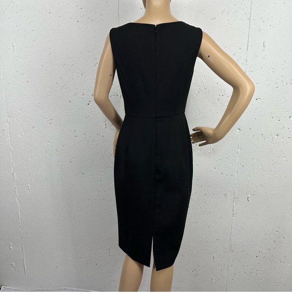Ann Taylor Women’s size 0 Black Sheath Cutout Scallop Neck Dress NEW - Picture 5 of 13